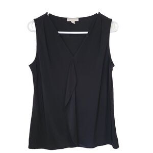 cb established 1962 Women's Black S Sleeveless Blouse with Ruffle